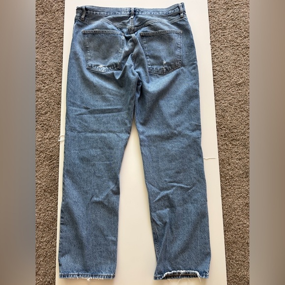 AGOLDE 90s Pinch Waist Distressed Jeans Denim Size 32 Medium Wash - Picture 4 of 4